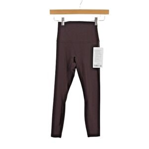 NWT Lululemon Align High Rise Leggings 25" Brown Size 2 Yoga Athletic Pants